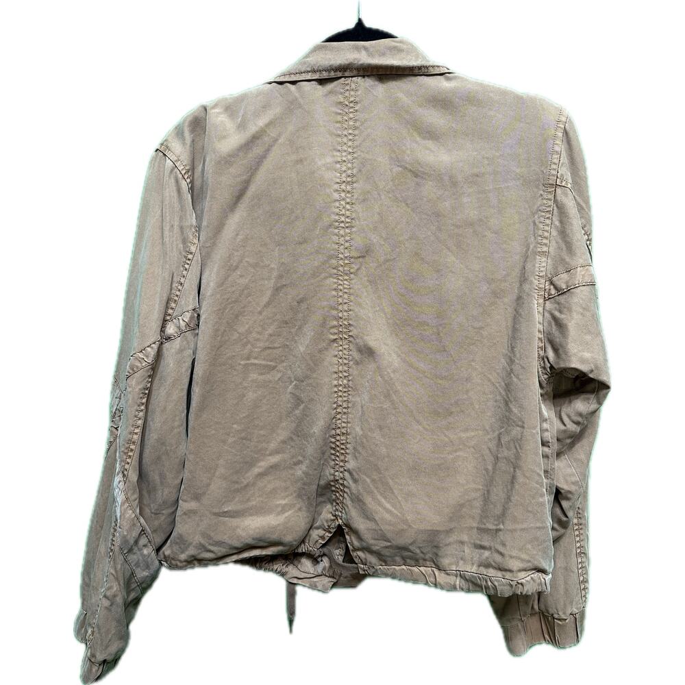 Young Fabulous & Broke Tan Bomber Utility Jacket Size Medium - Picture 2 of 10